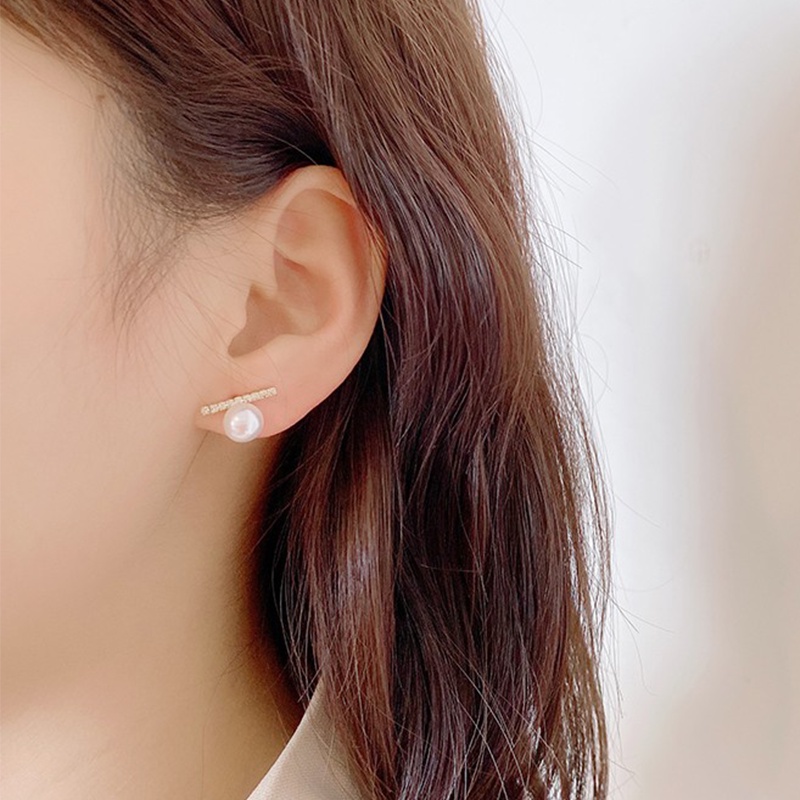 Bông tai ngọc trai nhỏ đơn giản phong cách Hàn Quốc mới cho nữ S925