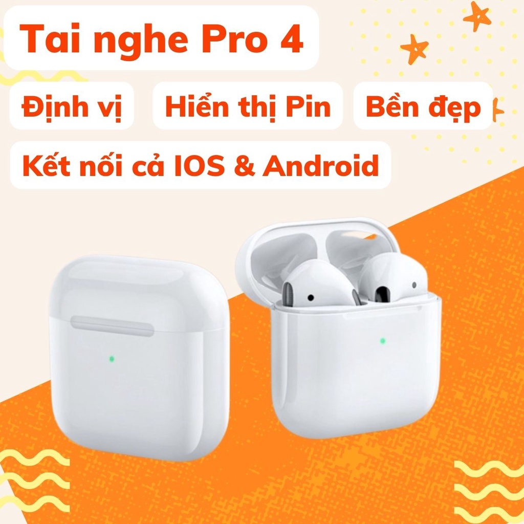 Tai nghe bluetooth tws pro4 nhỏ không dây hifi phong cách thể thao cho android