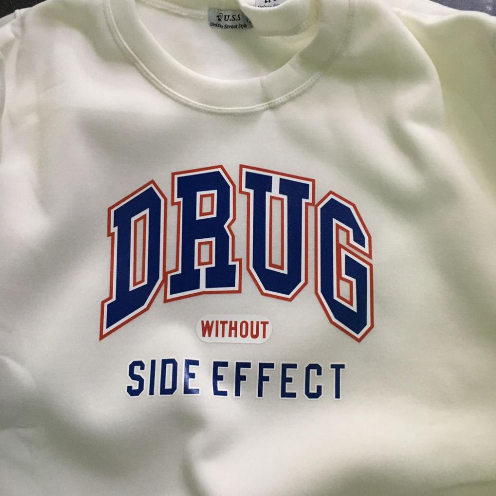 Áo Sweater DRUG 2 màu đen  trắng.dáng Unisex  (N369)