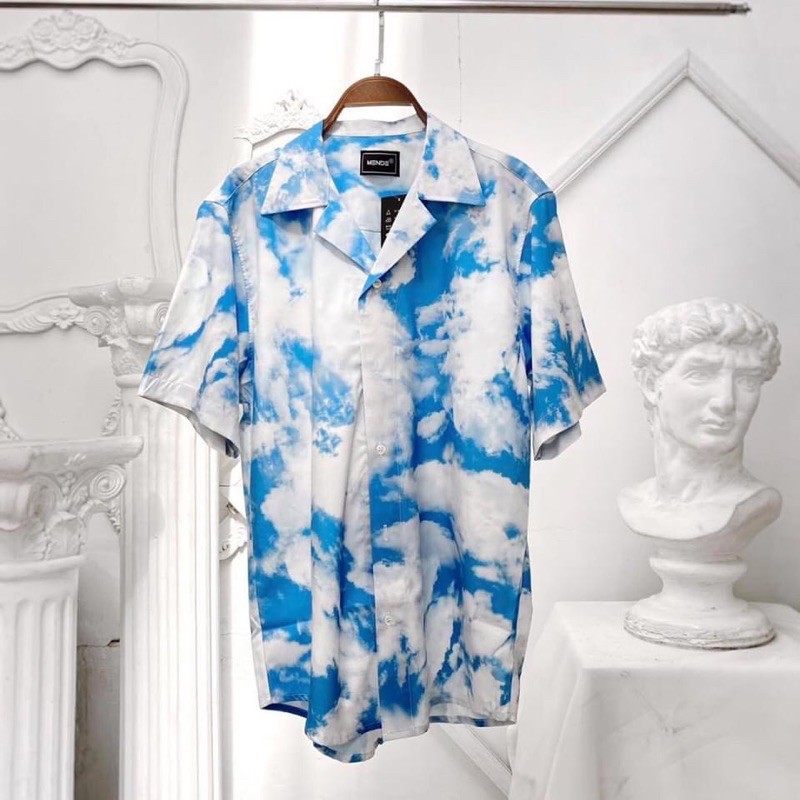 Áo sơmi hoạ tiết mây cổ vest #MENDE# | BigBuy360 - bigbuy360.vn