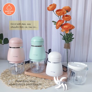 Máy xay ăn dặm hattiecs 6 lưỡi dao, máy xay đa năng cho bé chính hãng
