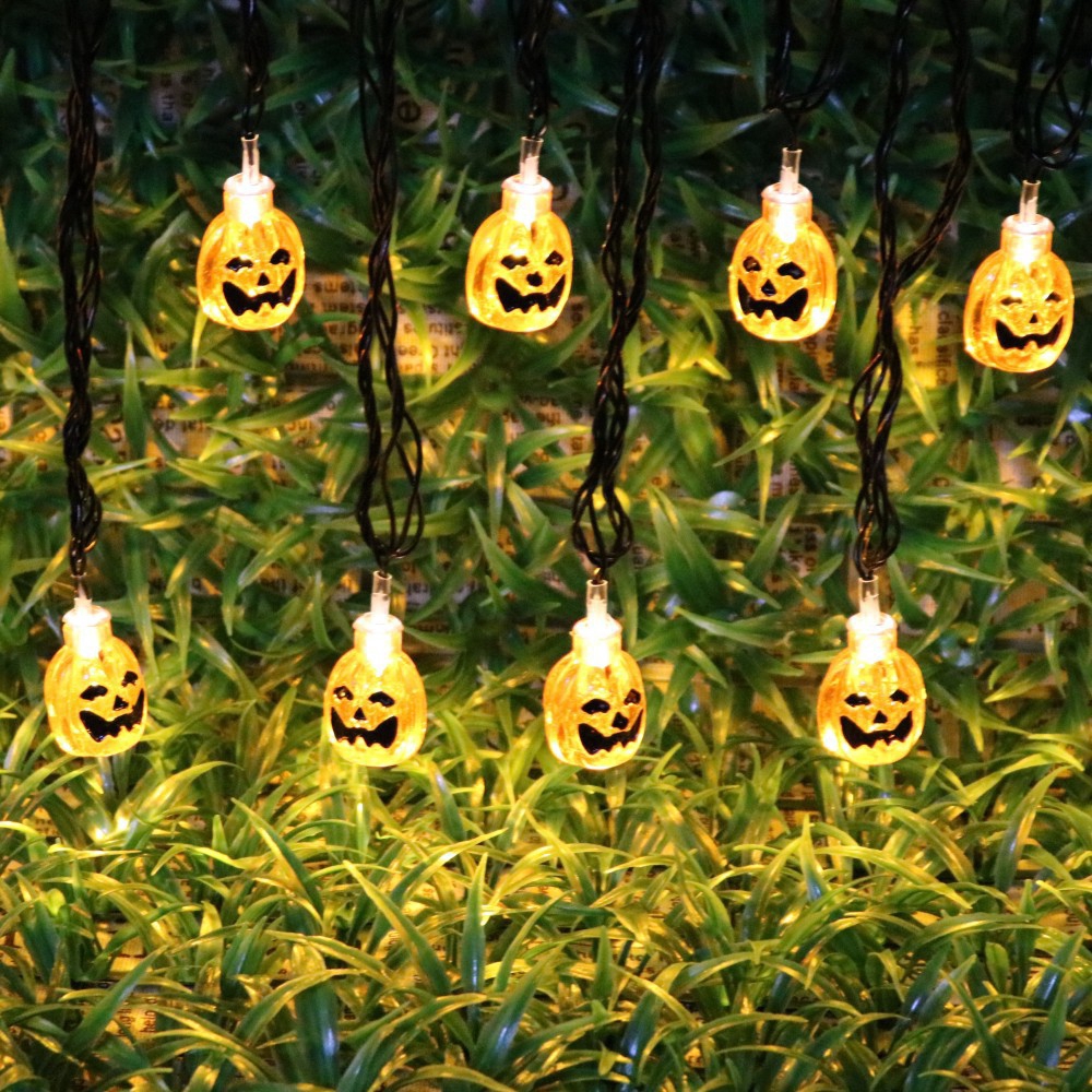 4.8m 20led Dây đèn led 20 bóng năng lượng mặt trời hình con dơi trang trí Halloween