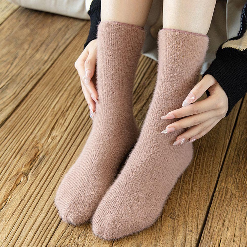 Đôi Vớ Nhung Dày Mềm Mại Ấm Áp Thời Trang Mùa Đông