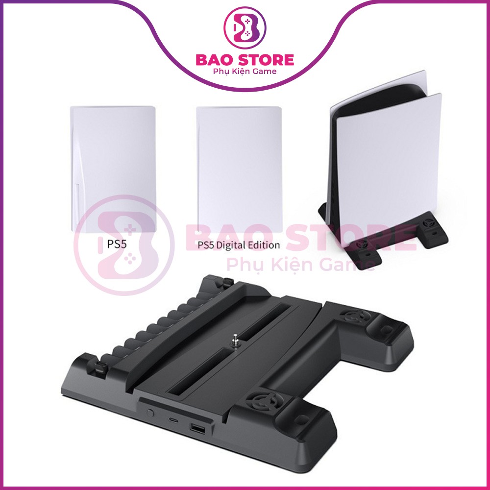 Đế Đứng Tản Nhiệt Máy PS5 Hàng Chính Hãng Dobe, có khe để đĩa game l Tương thích 2 đời máy PS5