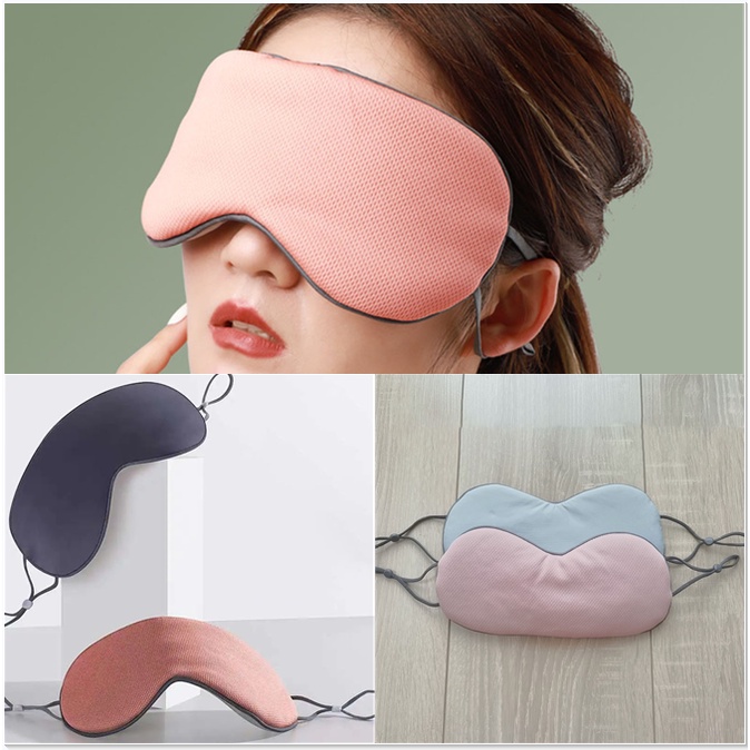 1 Mặt Nạ Bịt Mắt Ngủ Bằng Lụa Lạnh Thoáng Khí Phong Cách Hàn Quốc Có Thể Điều Chỉnh Kích Thước