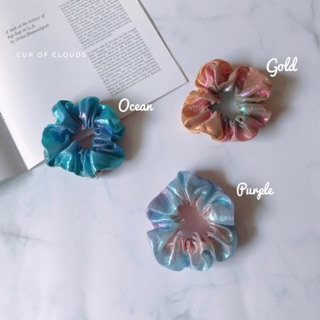 Buộc tóc vải nhún scrunchies nhiều màu lấp lánh