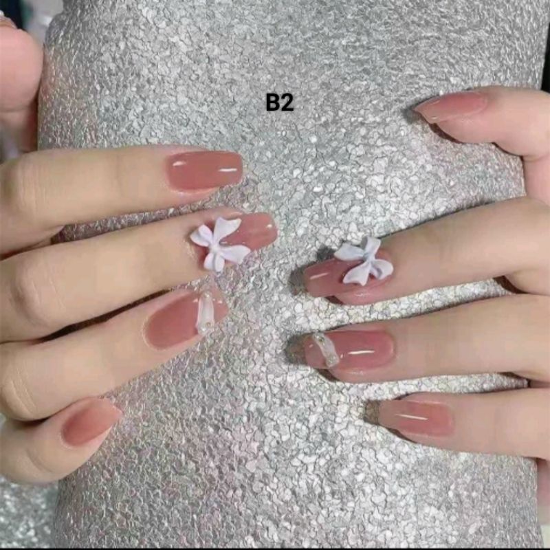 Móng tay giả Belly nails 24 móng giả nail box kèm keo