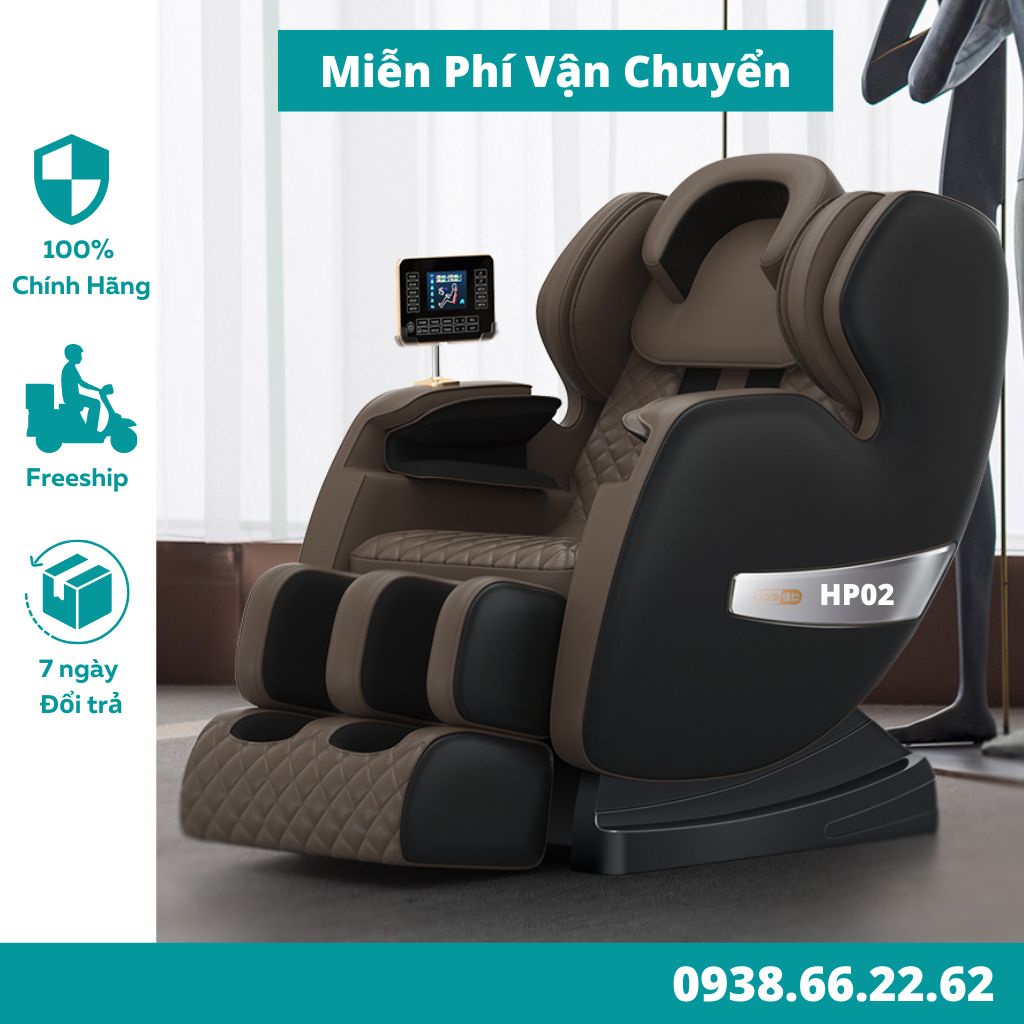 Ghế massage toàn thân HP02 công nghệ Nhật Bản, Ghế mát sa 12 vị trí chống trầy sước chất liệu da cao cấp bảo hành1 năm