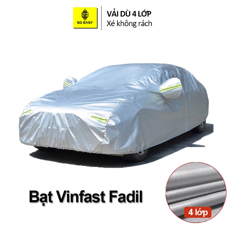 Bạt phủ xe ô tô SOEASY chống nóng cho xe hơi Vinfast Fadil chất liệu vải dù oxford cao cấp có nỉ chống trầy sơn xe