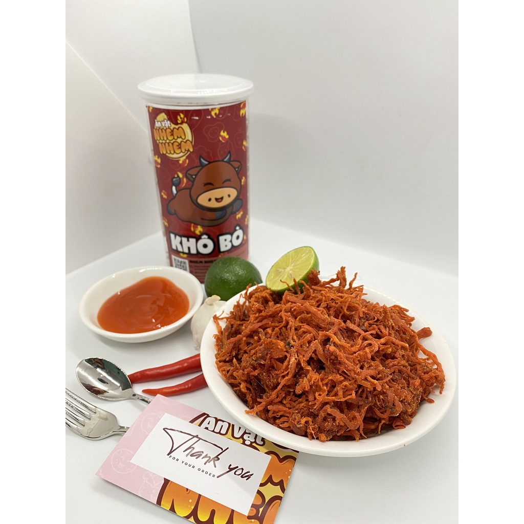 Khô bò sợi Nhem Nhem 300g Đồ ăn vặt Hà Nội vừa rẻ vừa ngon | BigBuy360 - bigbuy360.vn
