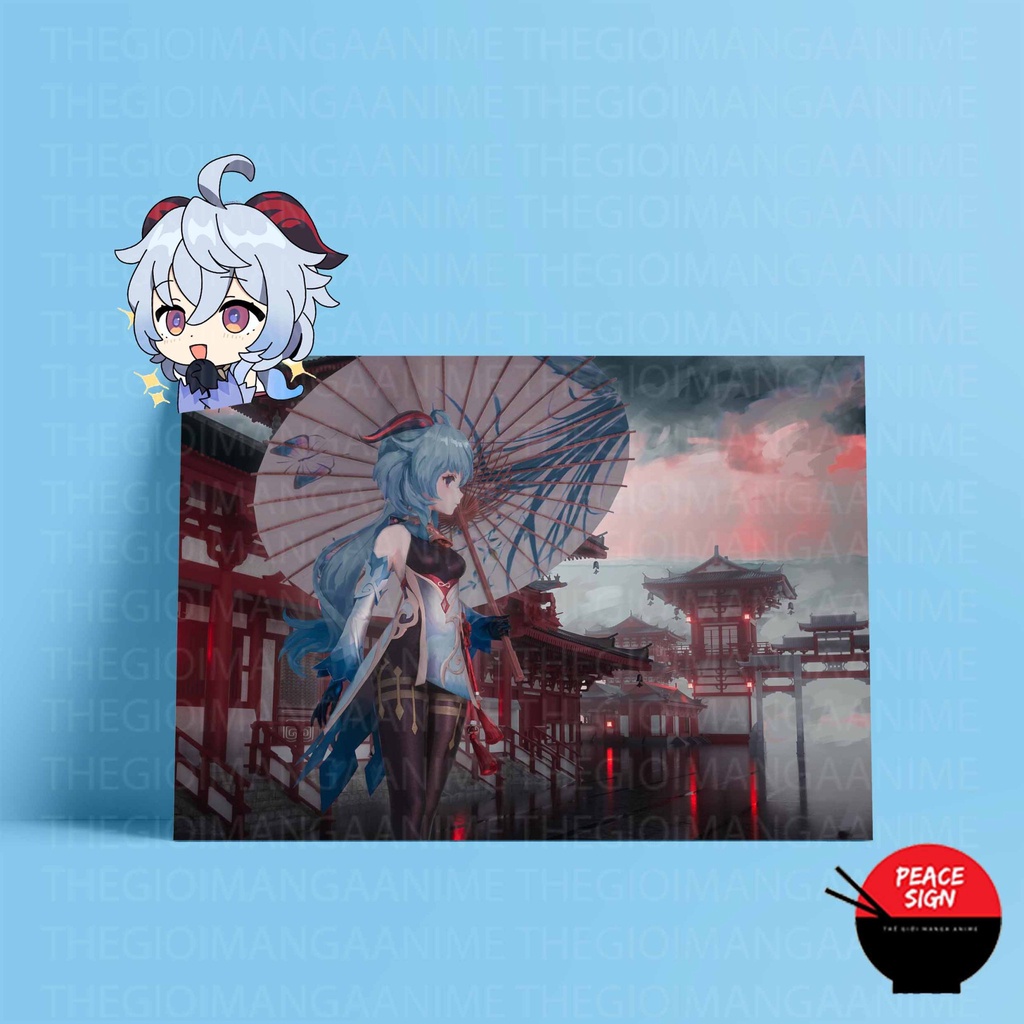 Tấm Poster cao cấp giấy 260gsm in hình nhân vật GANYU game GENSHIN IMPACT anime chibi postcard ảnh đẹp nhiều mẫu