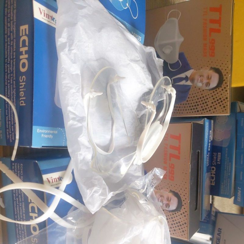 Combo 2 khẩu trang nhựa dẻo trong suốt cao cấp chính hãng