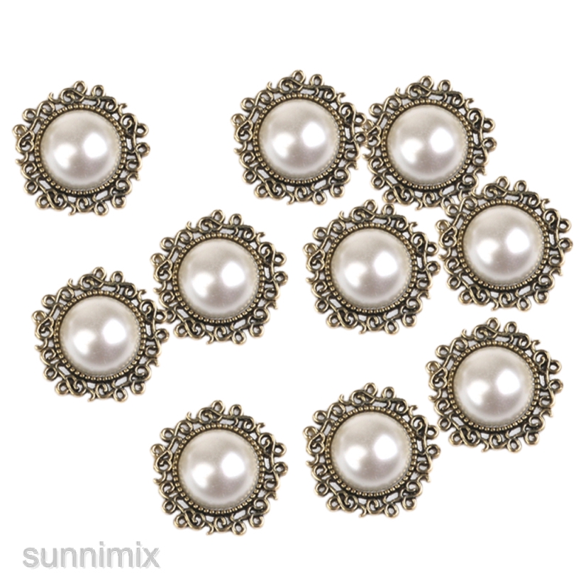 Set 10 Nút Ngọc Trai Tròn 25mm Đa Ứng Dụng