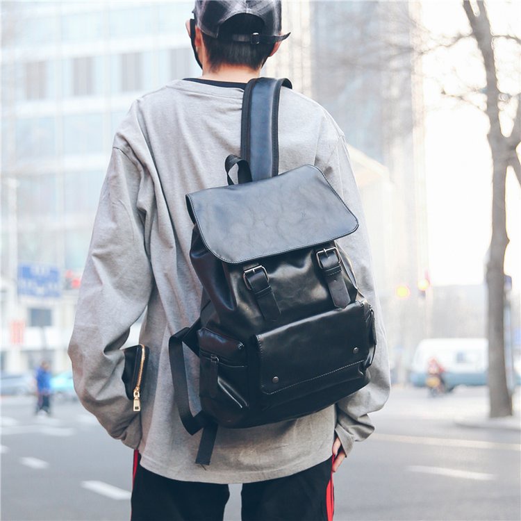 Balo Da Nam Nữ phong cách Hàn Quốc - 9813 thời trang siêu HOT-đi học thời trang đi phượt đựng laptop phong cách basic