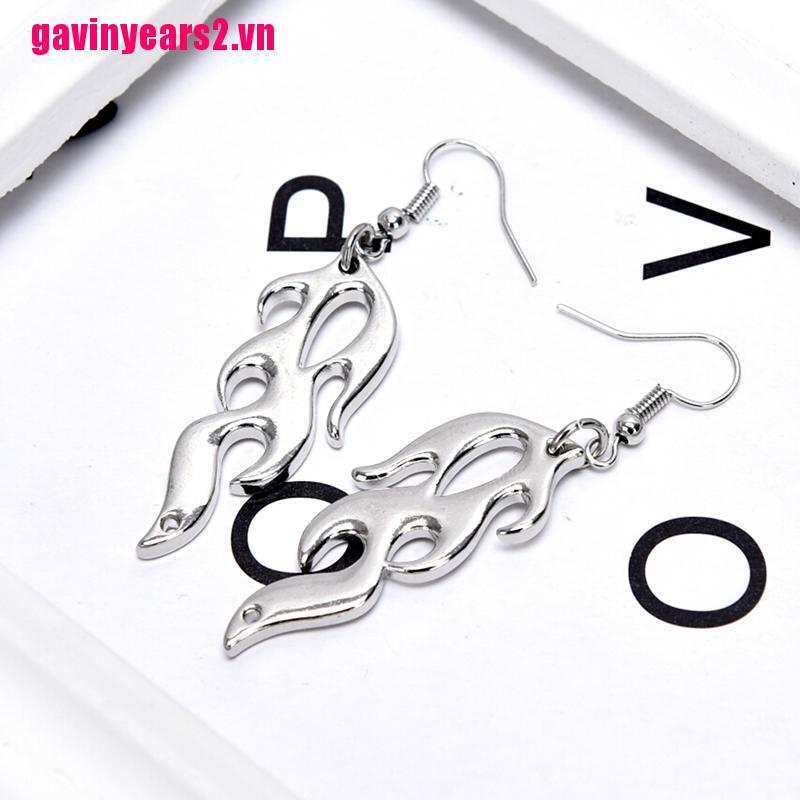 2 Bông Tai Hình Ngọn Lửa Phong Cách Cá Tính