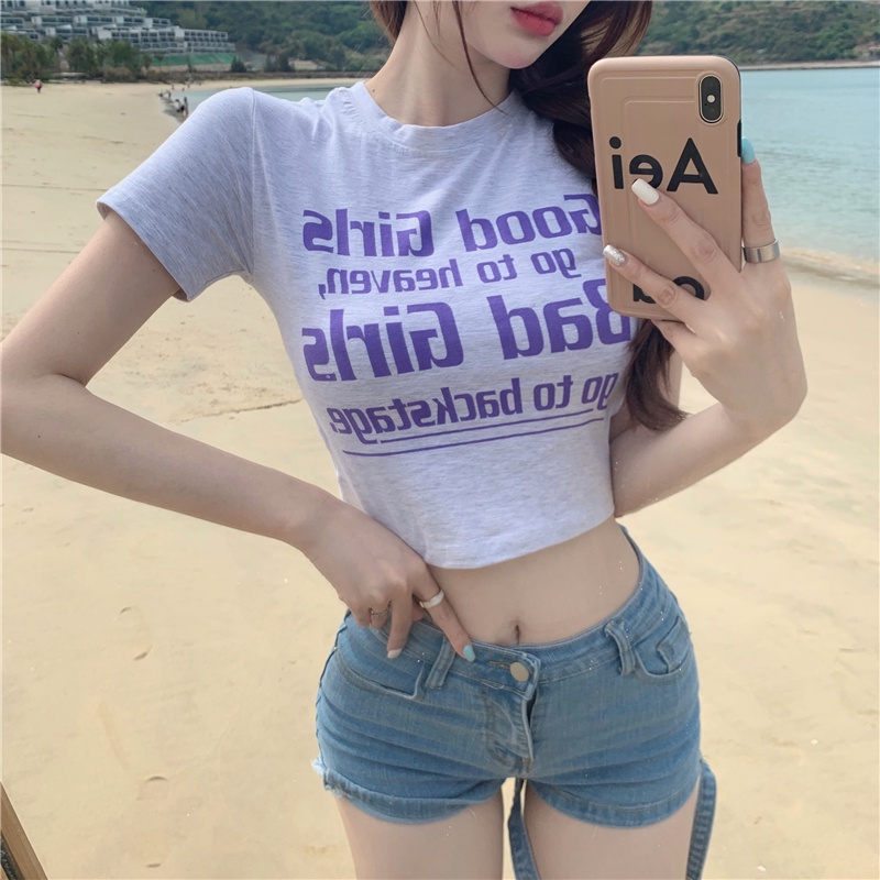 Áo Thun Tay Ngắn Cổ Tròn Thiết Kế Đơn Giản Hợp Thời Trang