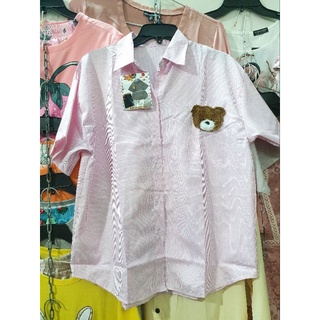 áo sơ mi form rộng gấu maruko