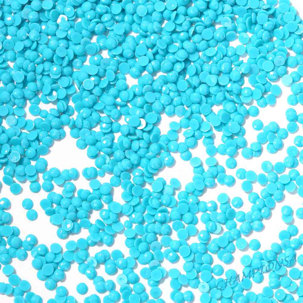 ~ Championss ~ 1 Túi Hạt Pha Lê Tròn Đính Kim Cương Giả Bằng Nhựa Resin