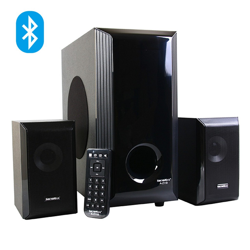 Loa Vi Tính SoundMax A-2118/2.1 60W Tích Hợp Bluetooth 4.0 - Hàng Chính Hãng