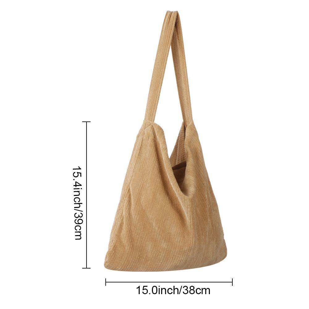 Túi Xách Tay Đeo Vai Dung Tích Lớn Bằng Vải Nhung Kẻ