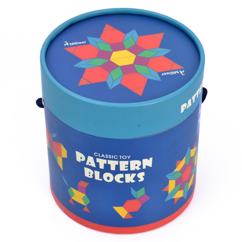 Bộ xếp hình gỗ 250 mảnh Mideer Pattern Blocks Classic Toy