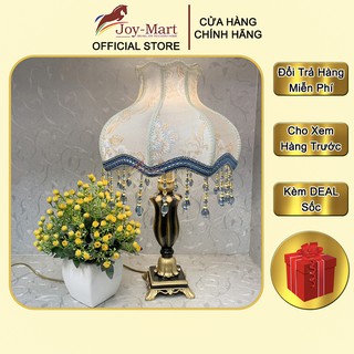 Đèn bàn tân cổ điển ♥️joymart♥️ đèn trang trí phòng ngủ thân sứ chao vải mb8359 thiết kế hiện đại cao cấp