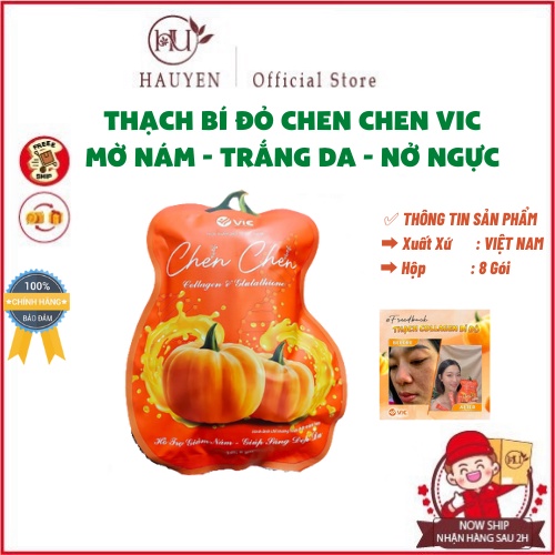 Thạch Bí Đỏ Chen Chen VIC Mờ Nám, Trắng Da Nở Ngực Cân Bằng Nội Tiết Tố [ CHÍNH - HÃNG ]