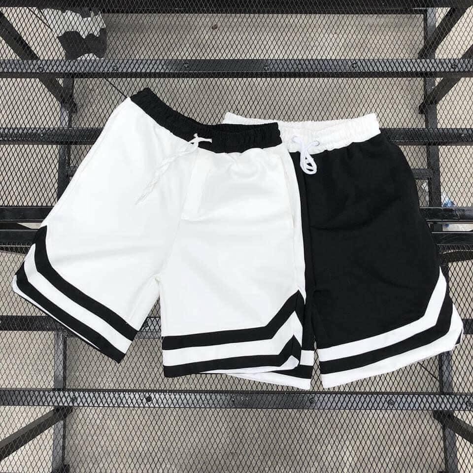 Quần Short Unisex Bóng Chày Chữ V Nam Nữ Phong Cách Ulzzang SOMO