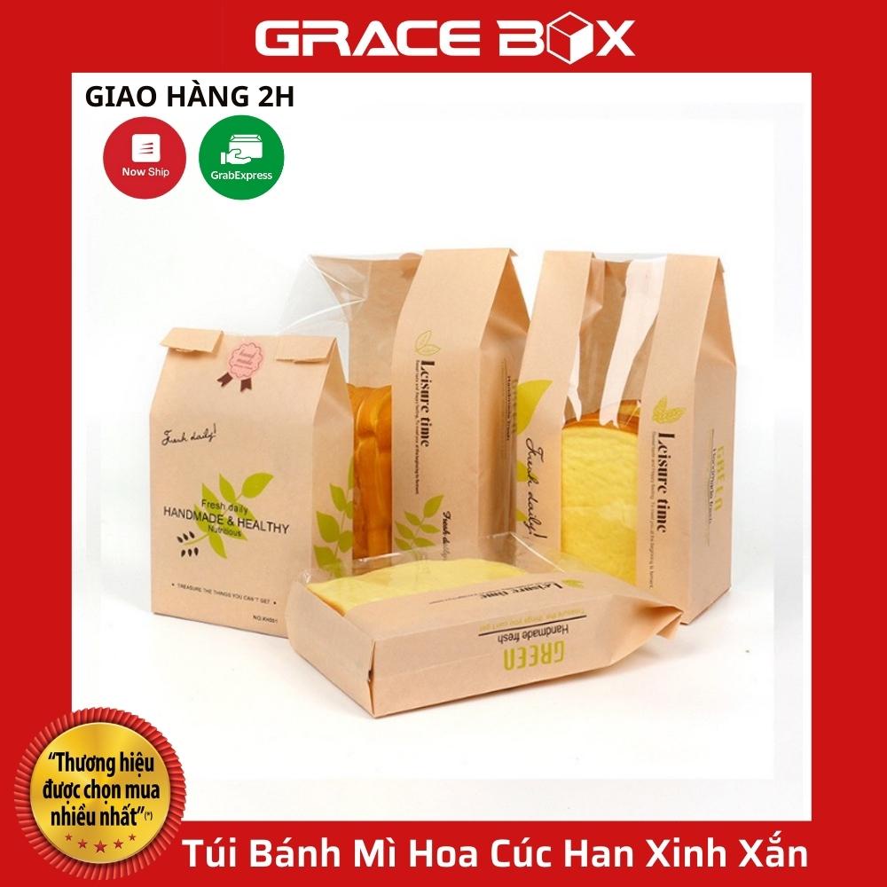 {Giá Sỉ} Xấp 10 Túi Bánh Mì Ngọt, Bánh Mì Hoa Cúc Han Xinh Xắn - Siêu Thị Bao Bì Grace Box
