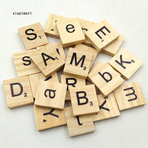 Set 100 chữ cái tiếng Anh bằng gỗ dùng xếp chữ sáng tạo