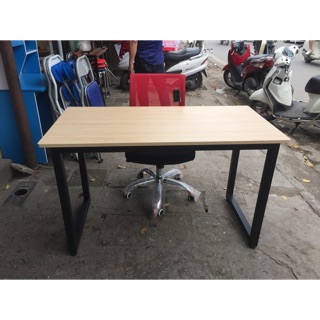 Bàn làm việc chân sắt vuông 120x60x75 (Miễn phí vận chuyển bán kính 7km nội thành Hà Nội)
