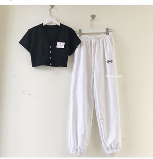 🌸Set Bộ Quần Spun + Croptop Nút