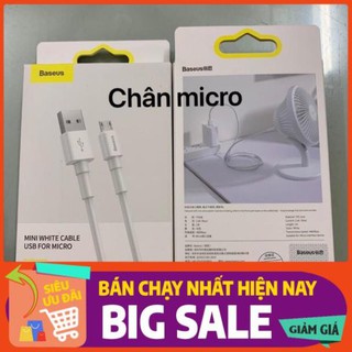 Dây sạc Baseus cho Samsung chân Micro màu trắng