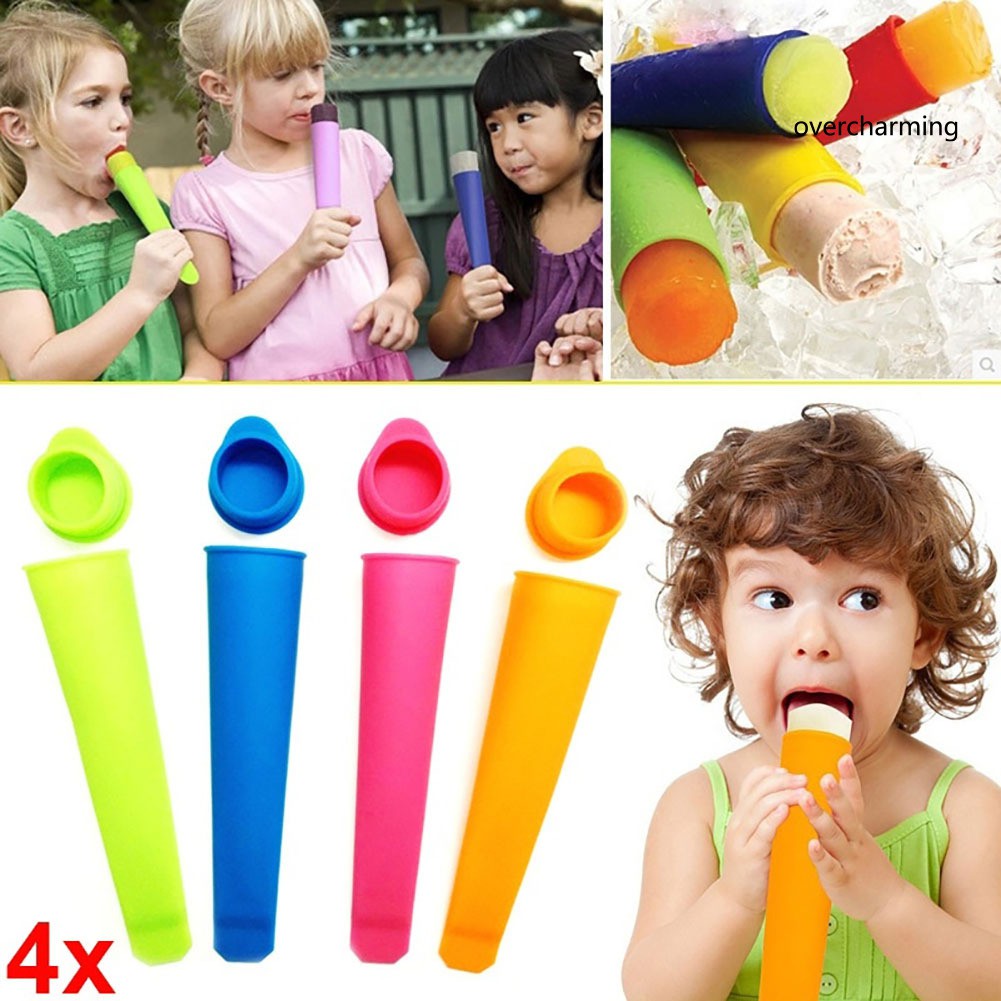 Bộ 4 Khuôn Làm Kem Que Tiện Lợi