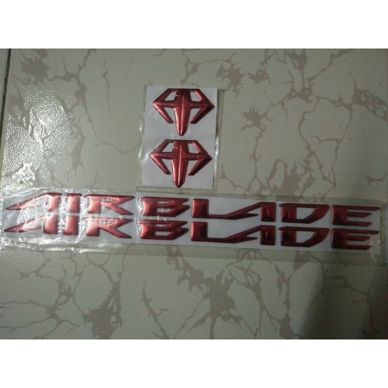 Bộ chữ nổi Airblade lô gô kim cương crôm đỏ