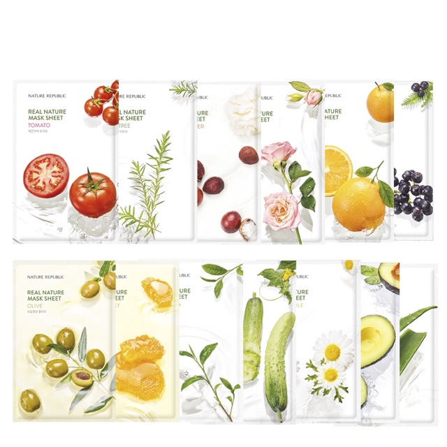 Mặt nạ giấy Nature Republic Real Mask Hàng Trung