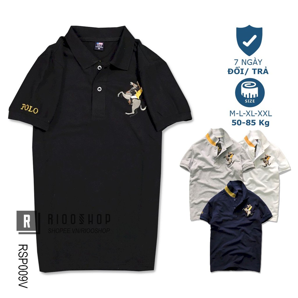 Áo thun polo nam có cổ, áo phông nam ngắn tay polo cao bồi cực đẹp RSP009 có size lớn big size xxl Riooshop