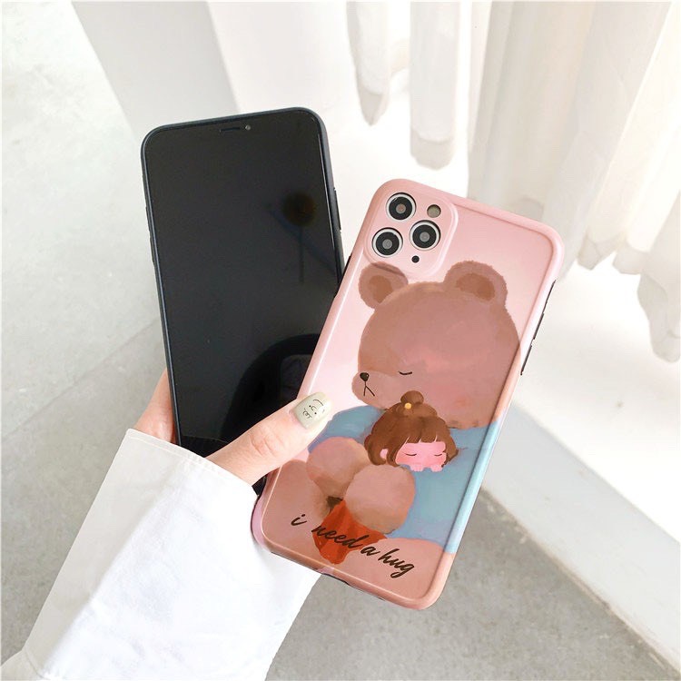 Ốp lưng iphone Hugging IMD dày dặn viền nổi 5/5s/6/6plus/6s/6splus/7/7plus/8/8plus/x/xr/xs/11/12/pro/max/plus/promax