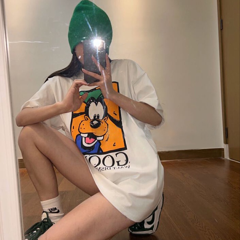 NRVP Áo thun cotton tay ngắn cổ tròn thời trang mùa hè phong cách Hàn Quốc dành cho nữ