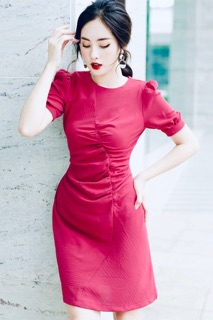 Váy tay lỡ nhún eo