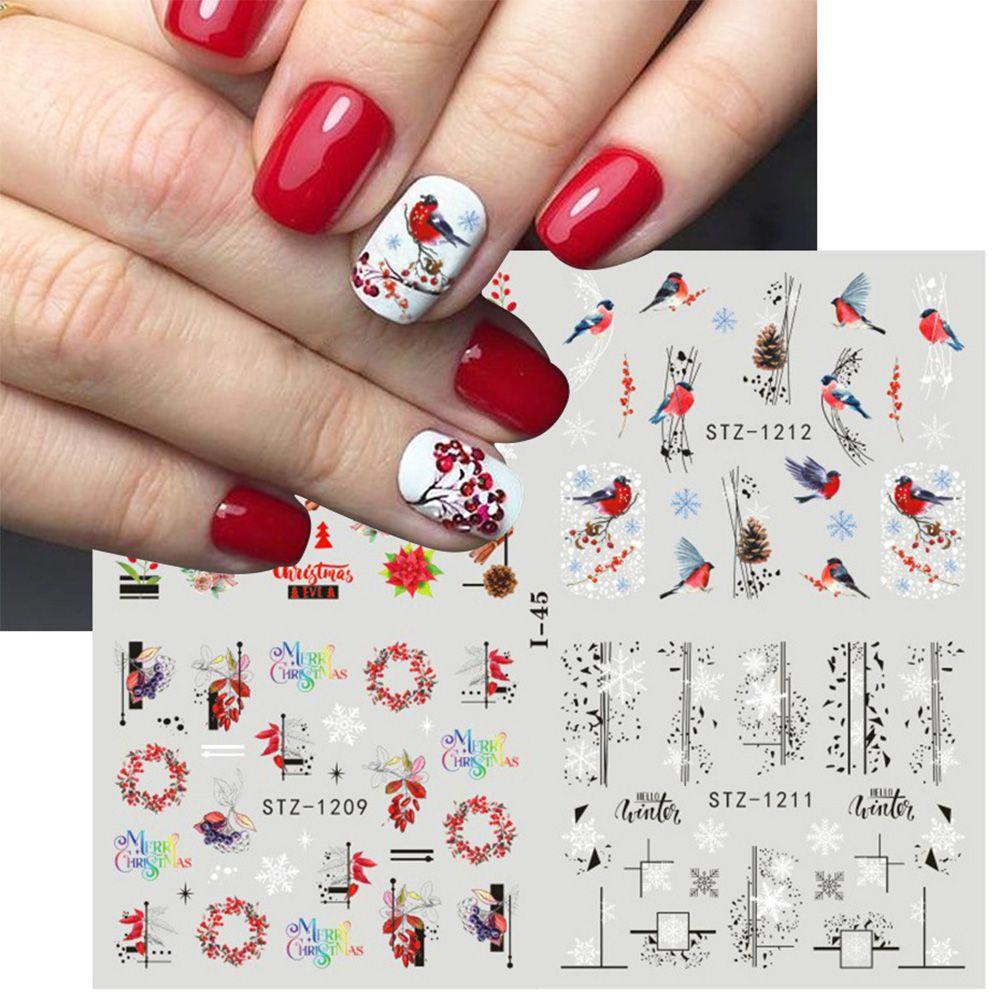 Miếng Dán Trang Trí Móng Tay Họa Tiết Chim Cánh Cụt 4 Trong 1