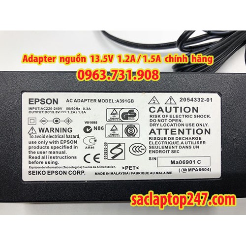 Adapter nguồn 13.5V 1.2A – 1.5A chính hãng