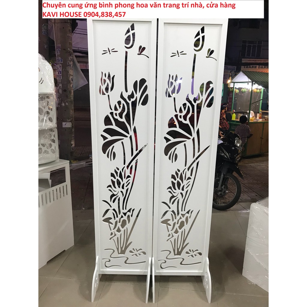 Tấm bình phong hình hoa sen (KV-BP03)/bộ