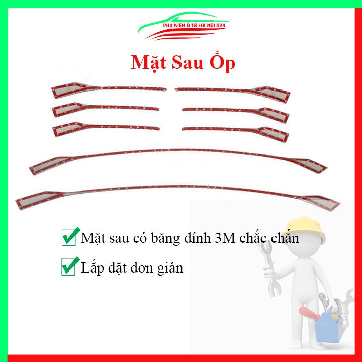 Ốp mặt ca lăng, calang Inox cho xe Innova 2021-2022 Cao Cấp
