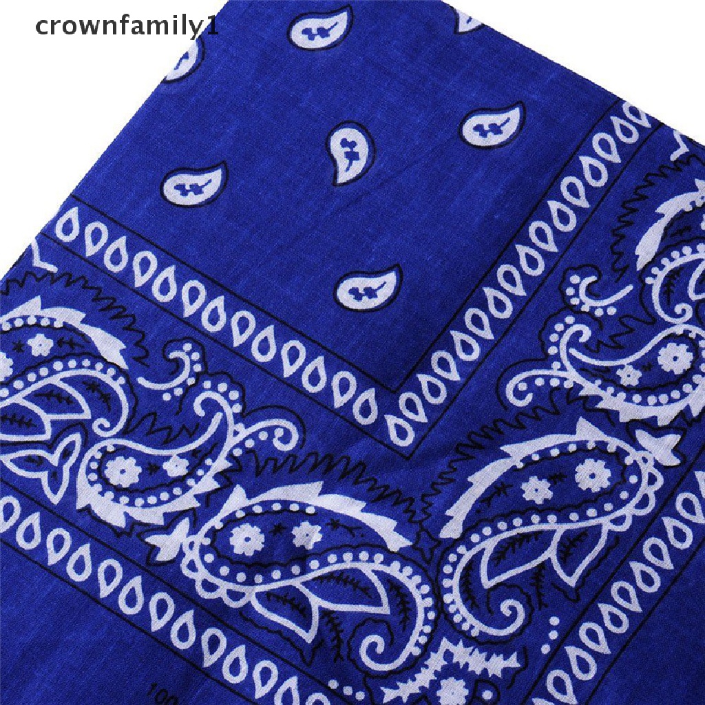 [crownfamily1] Khăn Trùm Đầu Bandana Bằng Cotton Quấn Đầu Mùa Hè Hình Ngôi Sao Paisley Fan Paisley