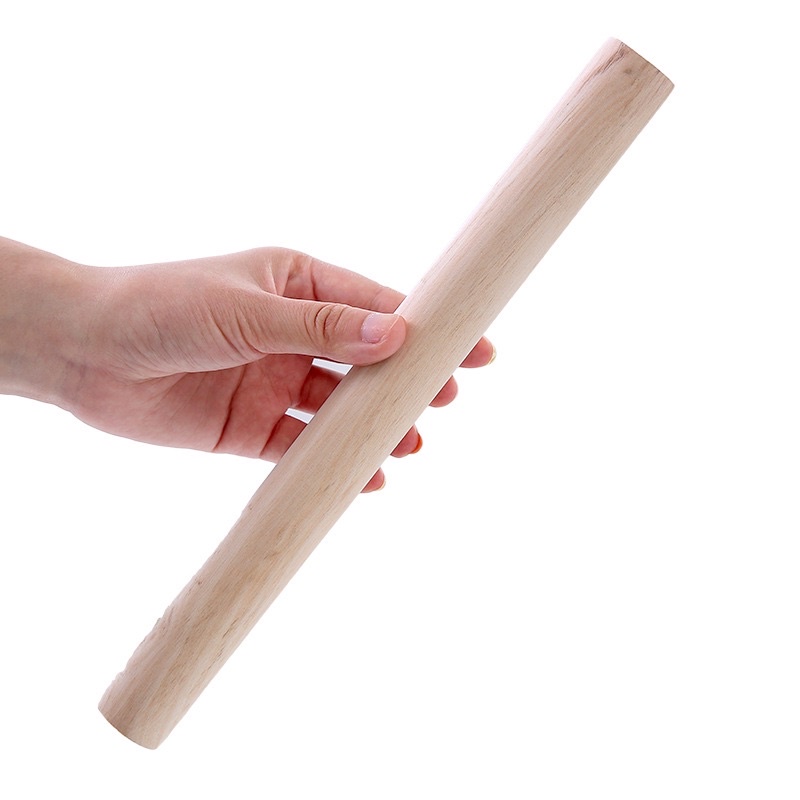 Cây lăn bột bằng gỗ chống dính chuyên dụng làm bánh - Cán lăn bột làm bánh bằng gỗ dạnh thanh dài loại tốt