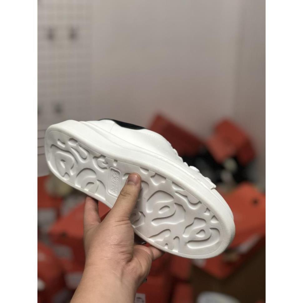 [Freeship+Box+Bill] Giày Sneaker McQueen Trắng Gót Nhung Đen Cao Cấp Chống Nước Tăng Chiều Cao 5cm Đủ Size Nam Nữ - HSG | BigBuy360 - bigbuy360.vn