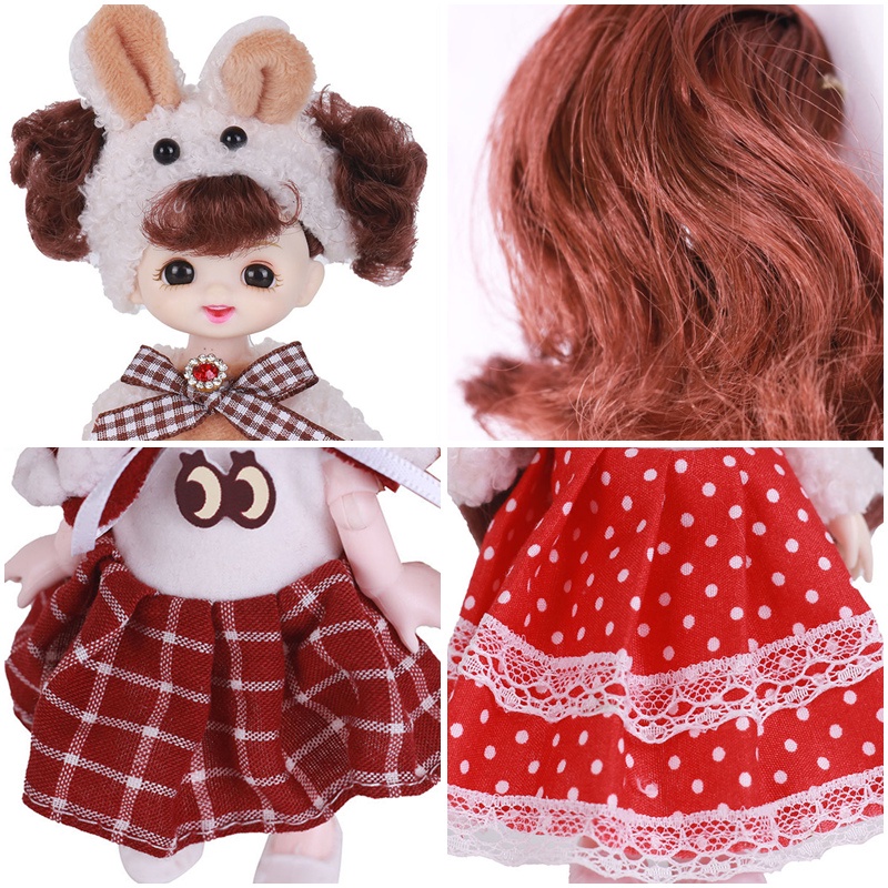 Đầm Công Chúa Mini 17cm Hóa Trang Công Chúa Cho Búp Bê Barbie Dễ Thương