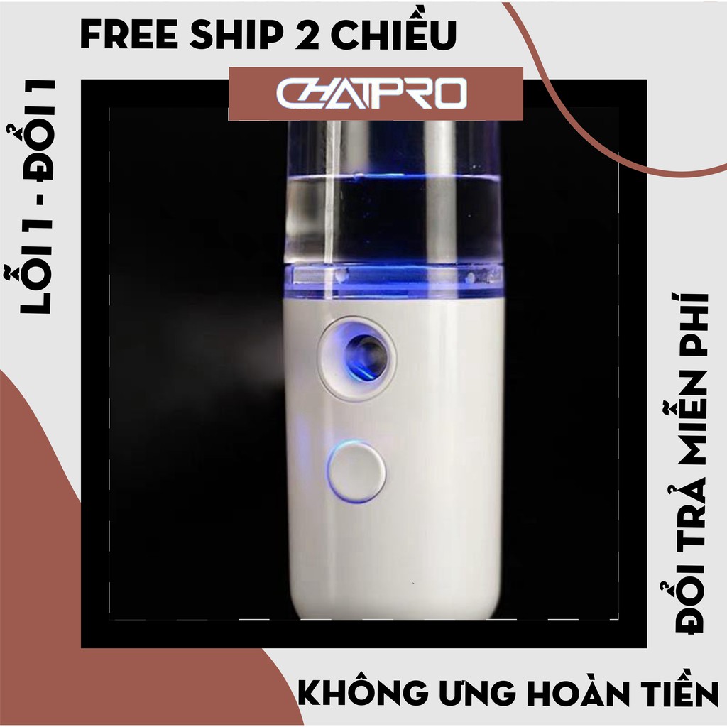 máy xông mặt xịt khoáng Nano, máy xông mặt phun sương mini 30ml sạc USB