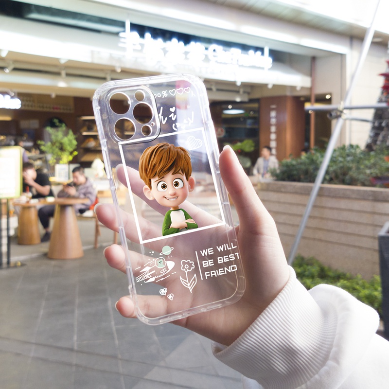 Ốp lưng iphone Ốp điện thoại SUNTAIHO bằng TPU họa tiết bạn thân bảo vệ toàn diện cho iPhone 13 12 11 Pro Max X Xs Max XR 8 7 6 6S Plus